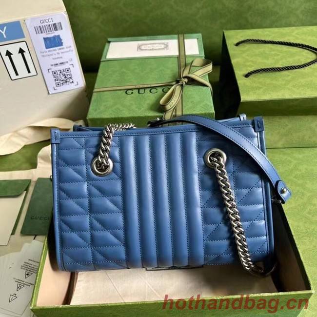 Gucci small leather shoulder bag 681483 blue