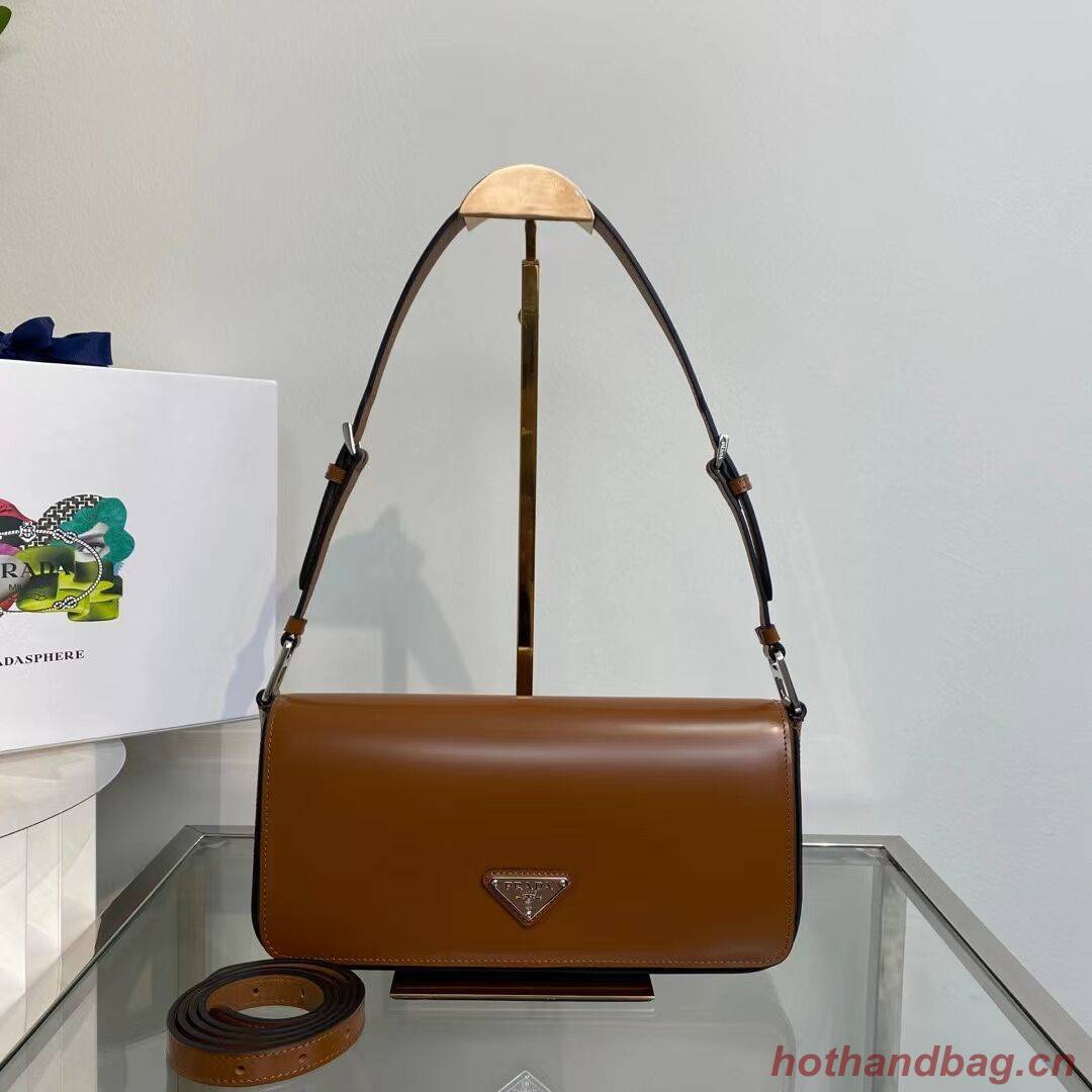 Prada Brushed leather Femme bag 1BD323 brown