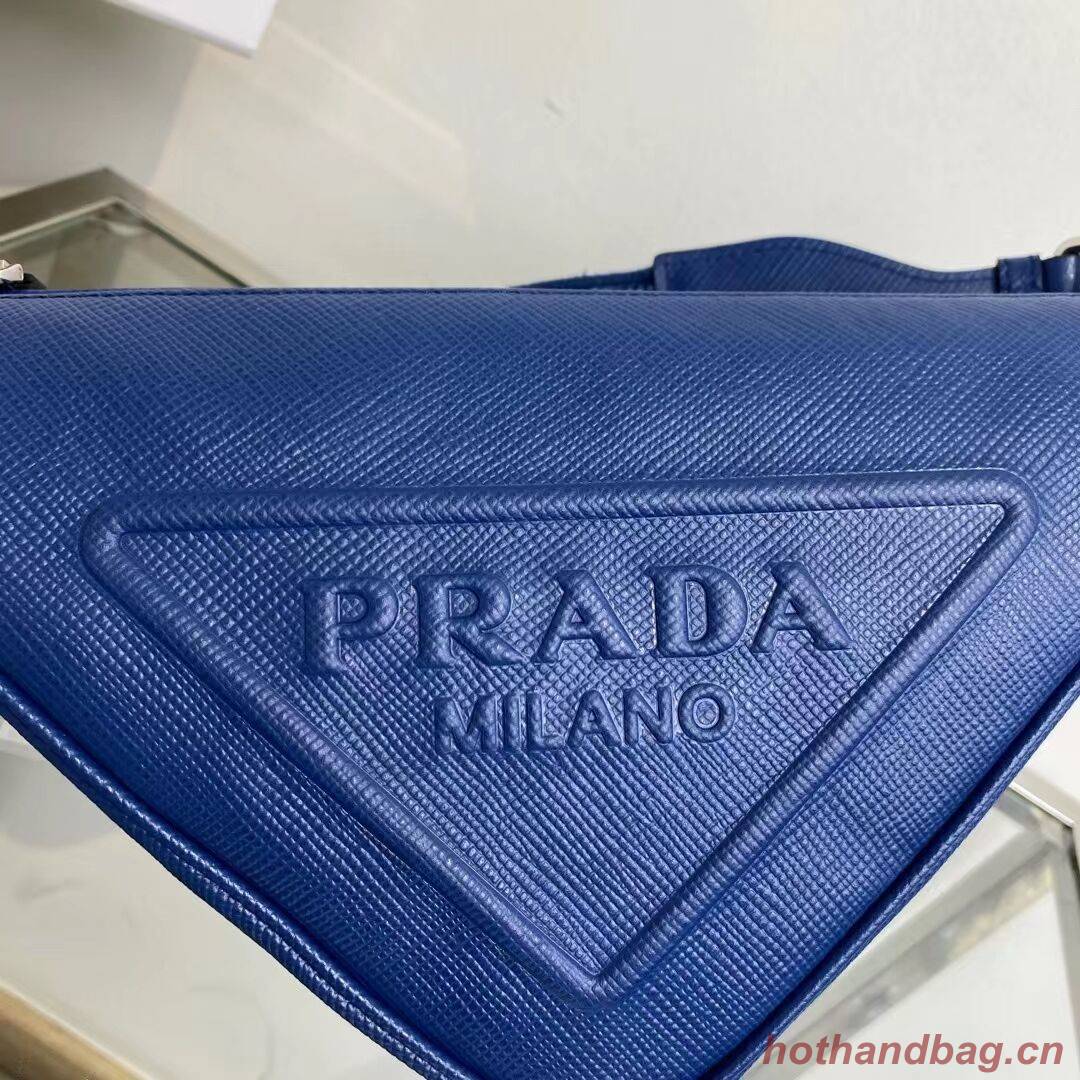 Prada Leather Triangle shoulder bag 2EV055 blue