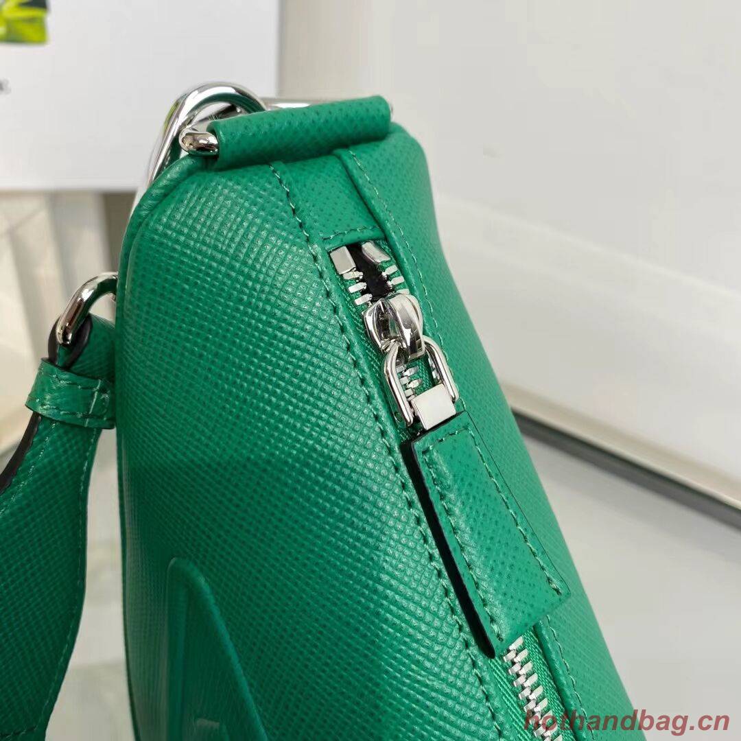 Prada Leather Triangle shoulder bag 2EV055 green