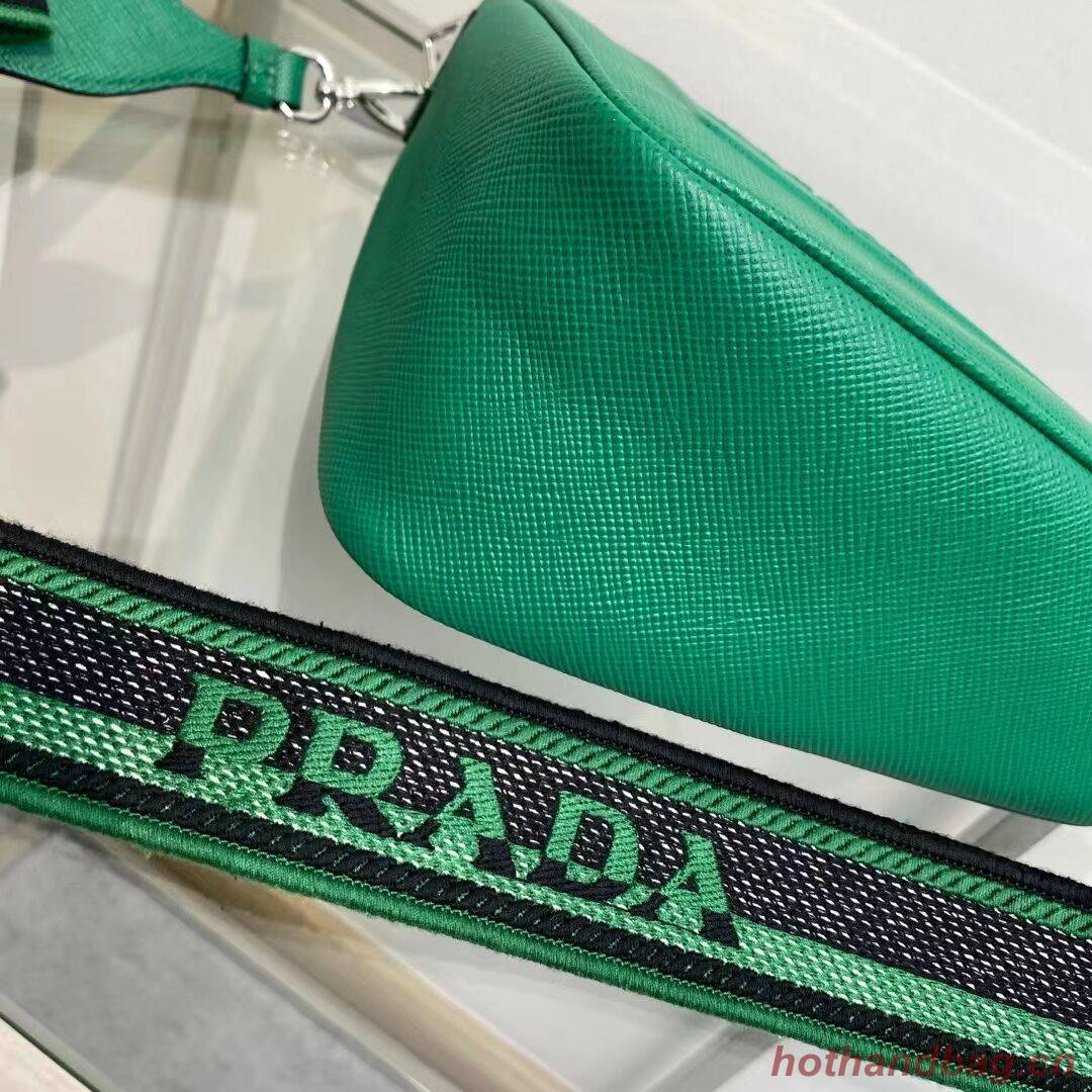 Prada Leather Triangle shoulder bag 2EV055 green