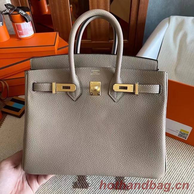 Hermes original Togo Leather HB25O light gray