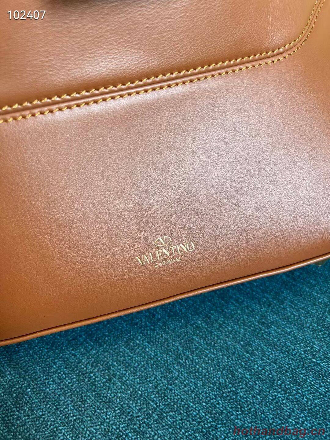 VALENTINO GARAVANI Loco Calf leather bag V2028 Caramel