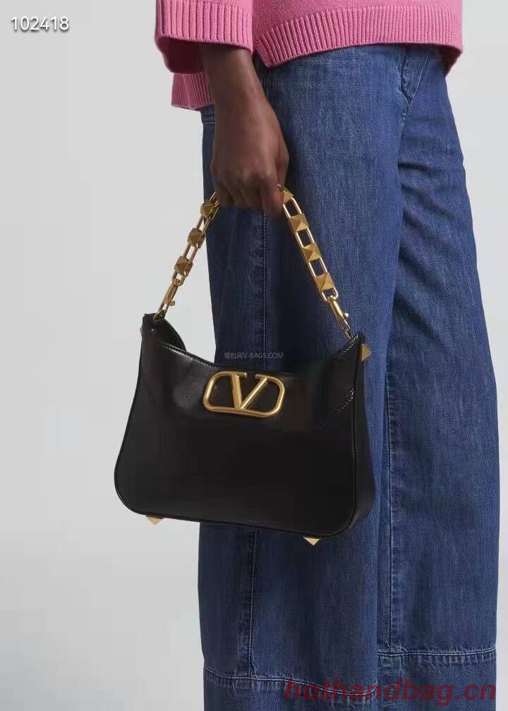 VALENTINO GARAVANI Loco Calf leather bag V2028 black