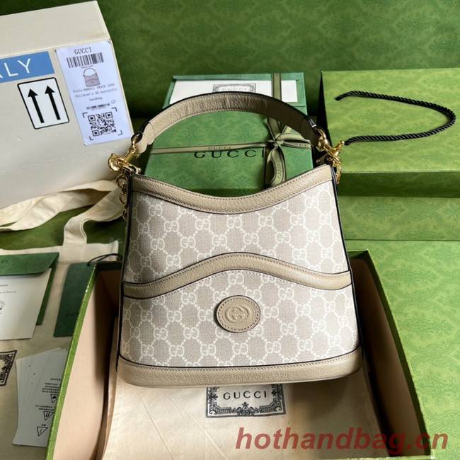 Gucci Large shoulder bag with Interlocking G 696011 Beige