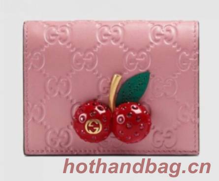 Gucci Wallet Cherry GG23051 pink