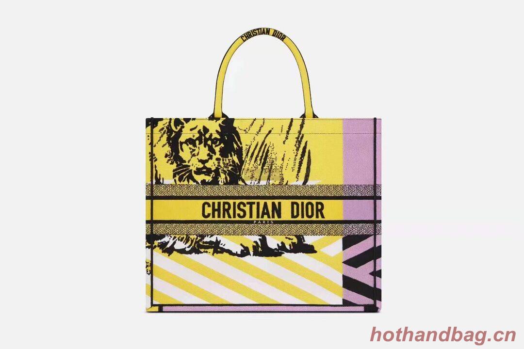 DIOR BOOK TOTE BAG TOILE DE JOUY M1286-27 yellow