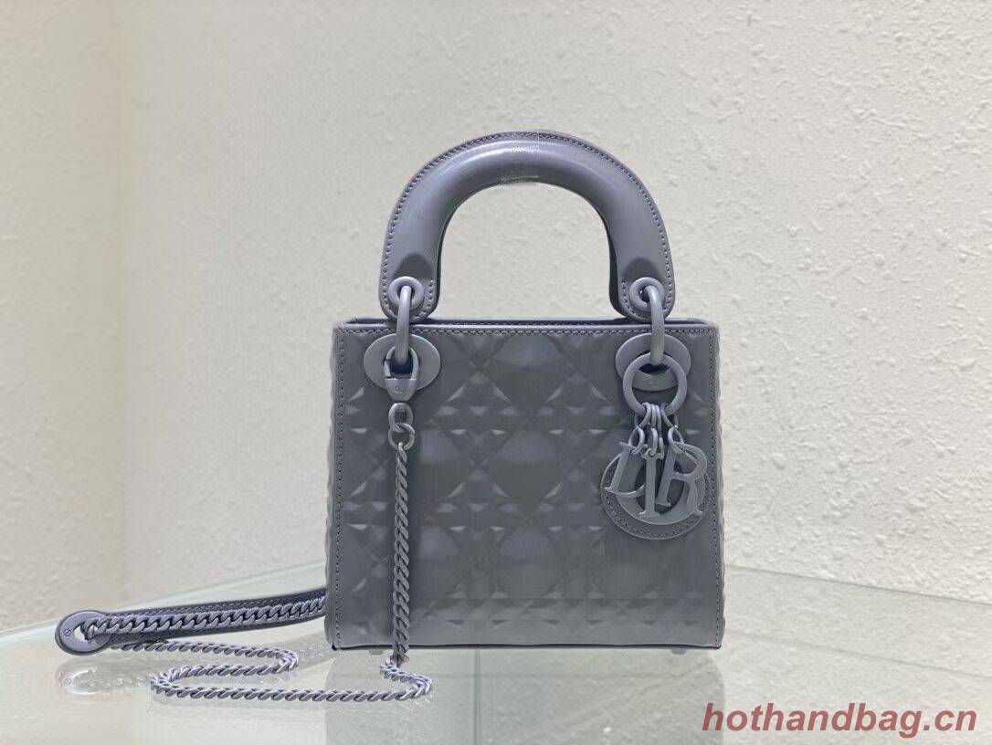 MINI LADY DIOR BAG Cannage Calfskin C2815 gray