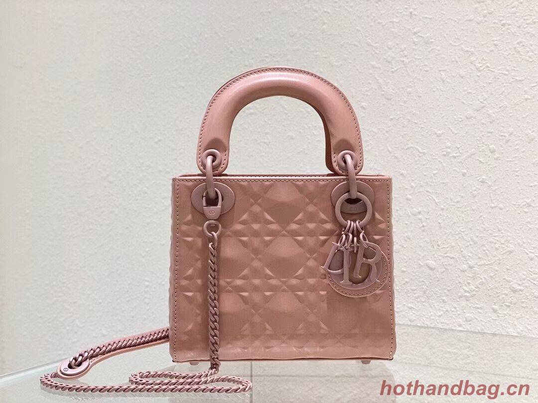 MINI LADY DIOR BAG Cannage Calfskin C2815 pink