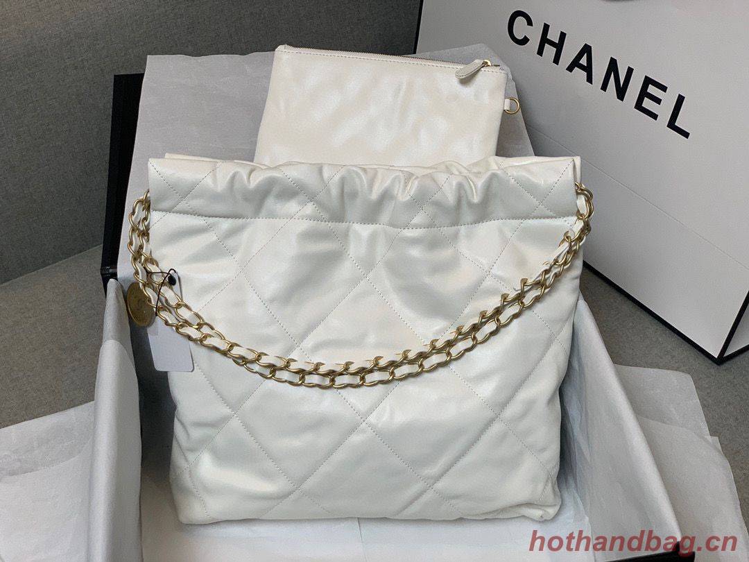 Chanel Calf leather shopping bag AS3261 White