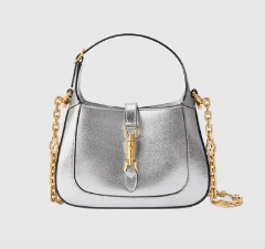 Gucci Jackie 1961 lame mini bag 675799 Silver