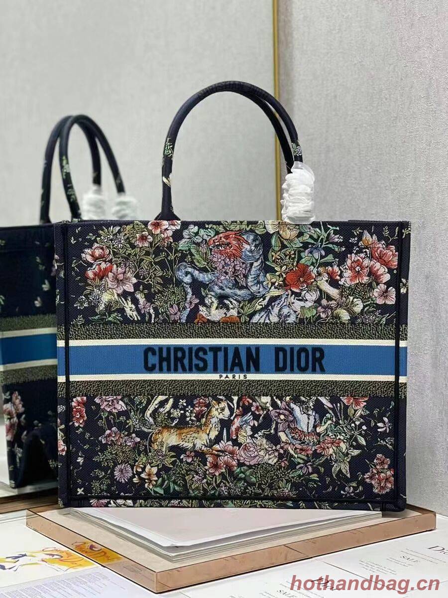 DIOR BOOK TOTE Embroidery C1286-29 black