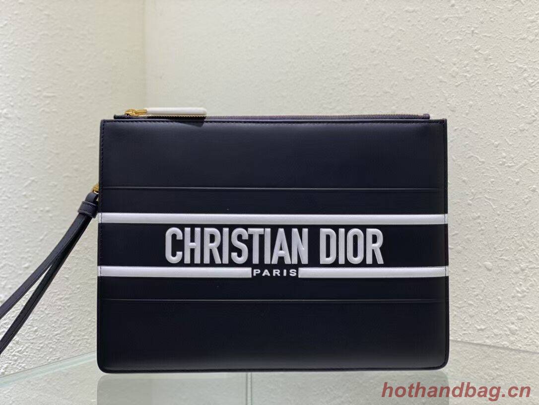 Dior Calfskin Cluth Bag C9181 Black