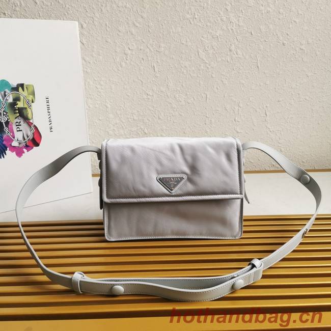 Prada Re-Nylon shoulder strap 1BD313 light gray