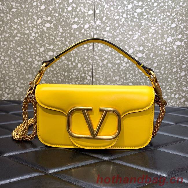 VALENTINO GARAVANI MINI LOCO Calf leather Shoulder Bag 1W2B0K yellow