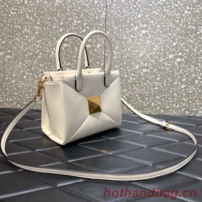 VALENTINO GARAVANI small One Stud Sheepskin tote Bag XW0B0K59 white