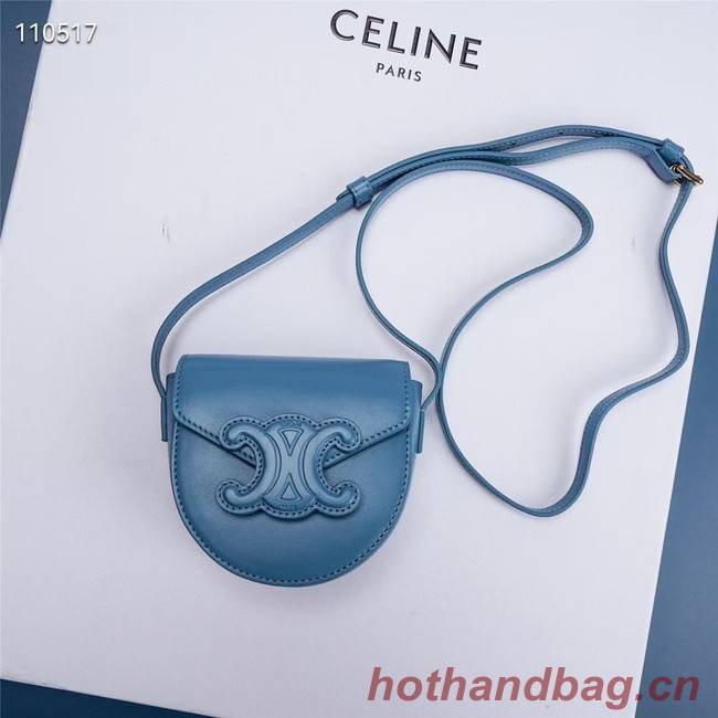 Celine FOLCO CUIR TRIOMPHE IN SMOOTH CALFSKIN 10J303 BLUE