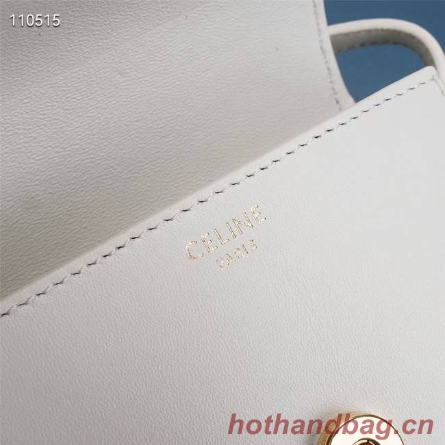 Celine FOLCO CUIR TRIOMPHE IN SMOOTH CALFSKIN 10J303 WHITE