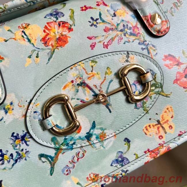 Gucci Horsebit 1955 mini top handle bag 645453 light blue