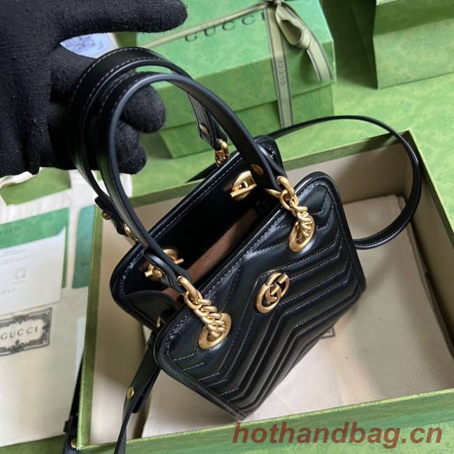 Gucci GG Marmont matelasse mini bag 696123 black