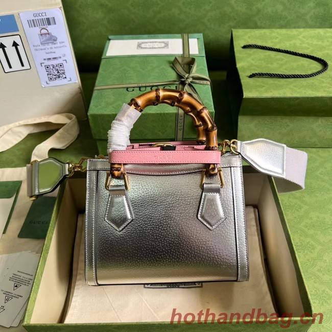 Gucci Diana mini tote bag 702732 Silver