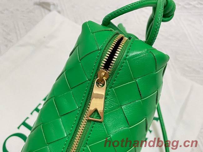 Bottega Veneta Mini intrecciato leather cross-body bag 680254 Parakeet