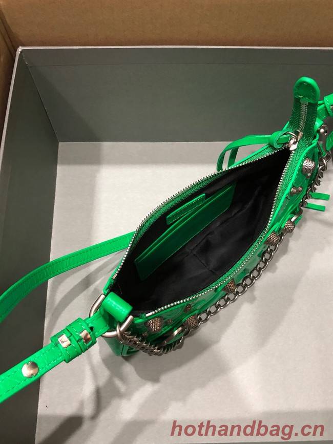 Balenciaga LE CAGOLE MINI PURSE WITH CHAIN 6958141 green