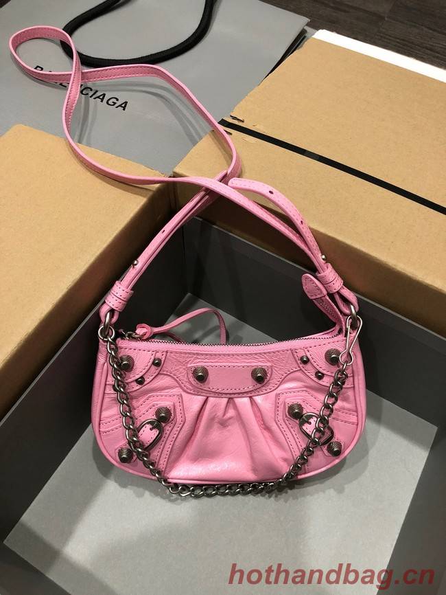 Balenciaga LE CAGOLE MINI PURSE WITH CHAIN 6958141 pink