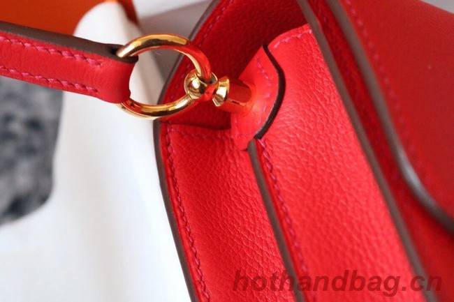 Hermes Roulis 19cm Evercolor 9D H9003 red&Gold