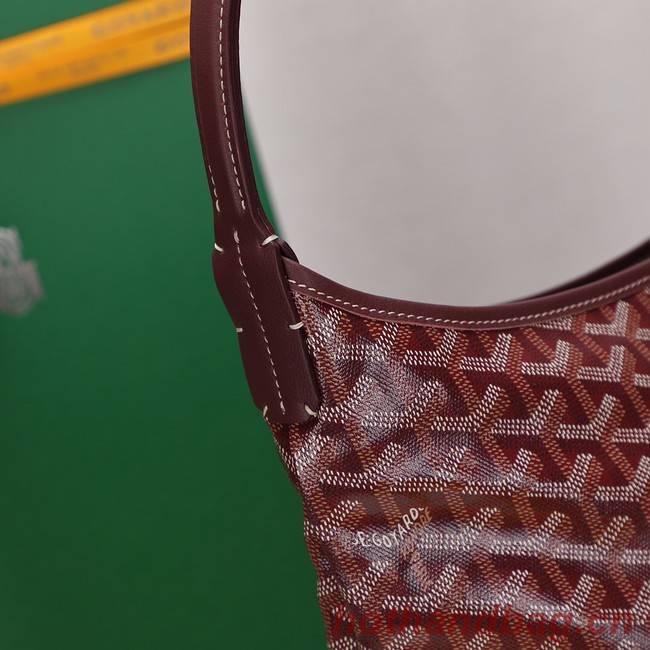 Goyard Calfskin Leather hobo bag G9983 Wine