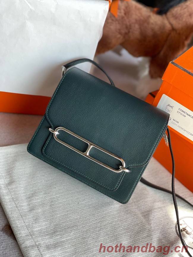 Hermes Roulis 19cm Evercolor 9D H9003 Lake water blackish green&Silver