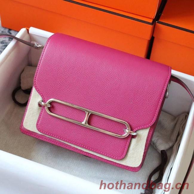 Hermes Roulis 19cm Evercolor 9D H9003 Plum&Silver