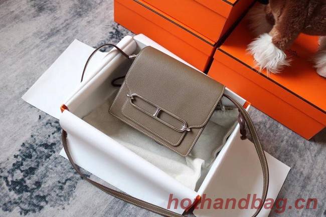 Hermes Roulis 19cm Evercolor 9D H9003 dark gray&Silver