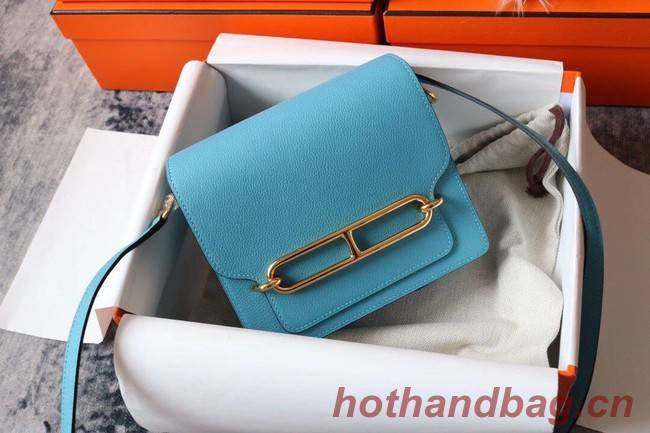 Hermes Roulis 19cm Evercolor 9D H9003 sky blue&Gold