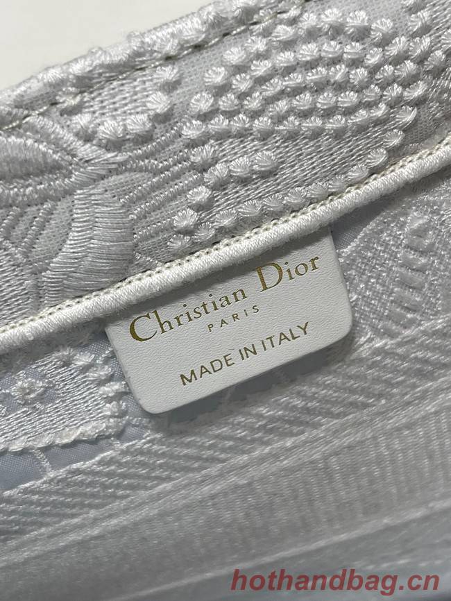 SMALL DIOR BOOK TOTE Embroidery M1265ZRGO white