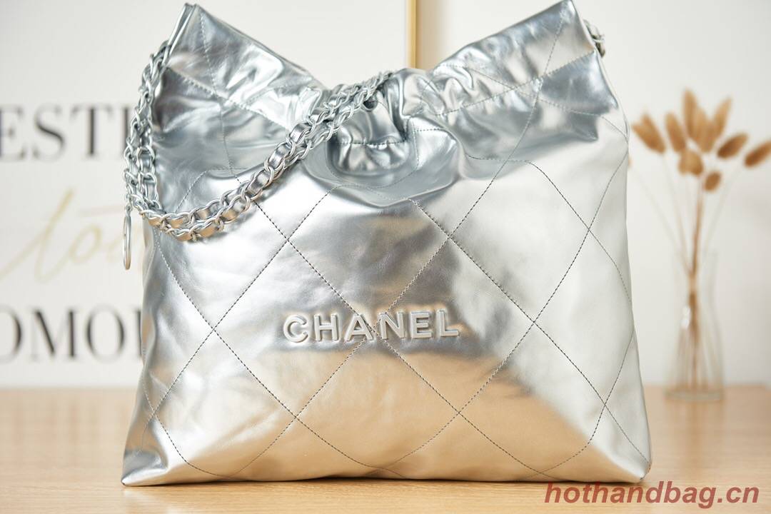 CHANEL 22 HANDBAG AS3260 Silver