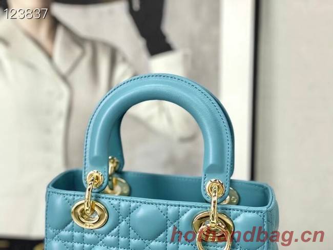 LADY DIOR MY ABCDIOR BAG Cannage Lambskin M0538O light blue