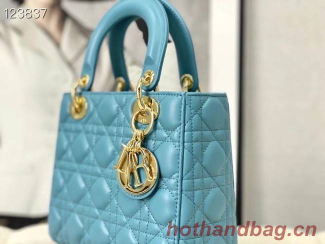 LADY DIOR MY ABCDIOR BAG Cannage Lambskin M0538O light blue