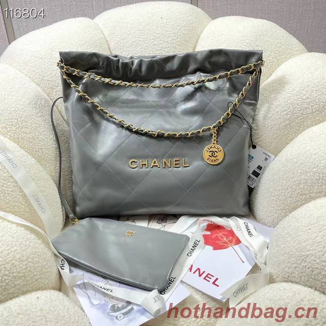 CHANEL 22 SMALL HANDBAG AS3260 gray