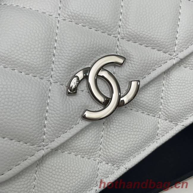 Chanel Grained Calfskin CLUTCH WITH CHAIN AP2758 white