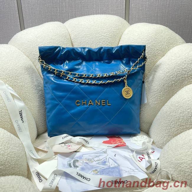 CHANEL 22 HANDBAG AS3260 blue