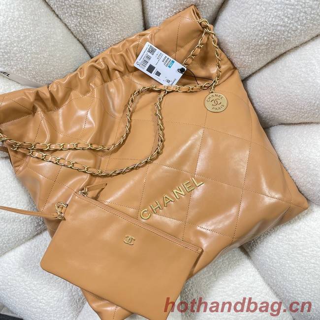 CHANEL 22 HANDBAG AS3262 apricot