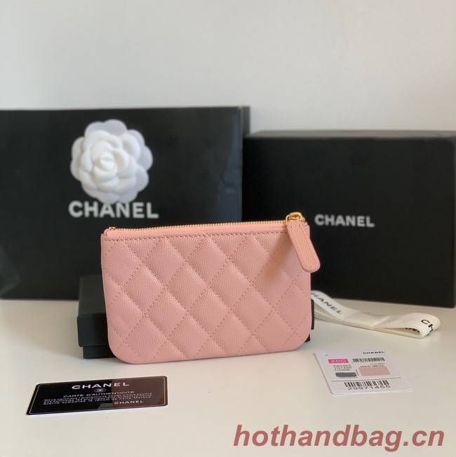 Chanel Calfskin Leather & Gold-Tone Metal A69271 pink