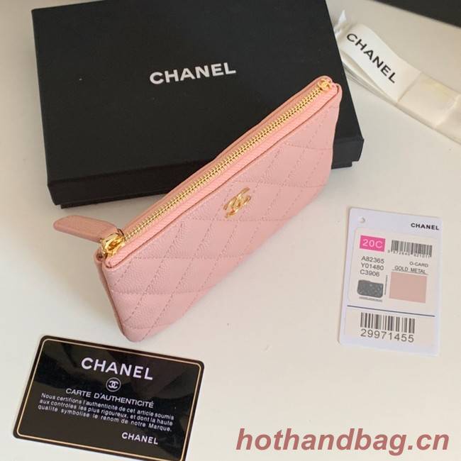 Chanel Calfskin Leather & Gold-Tone Metal A69271 pink