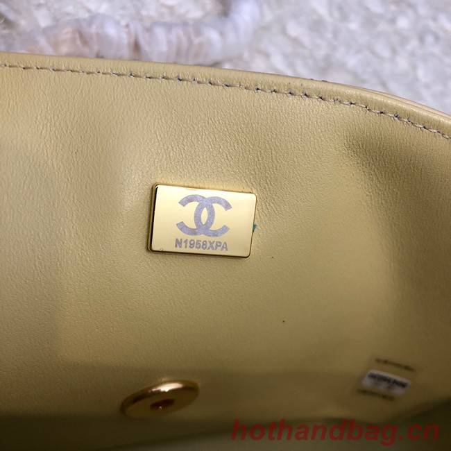 Chanel Classic Flap Bag Original Sheepskin Leather A1116 apricot&Gold-Tone Metal