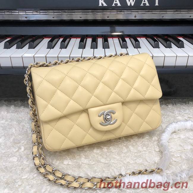 Chanel Classic Flap Bag Original Sheepskin Leather A1116 apricot&silver-Tone Metal