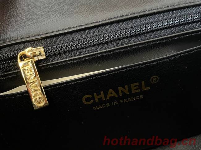 Chanel mini Classic Flap Bag Original Sheepskin Leather A1116 black&Gold-Tone Metal