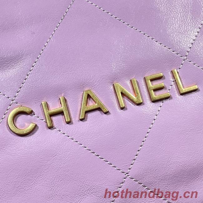 CHANEL 22 HANDBAG AS3262 Purple