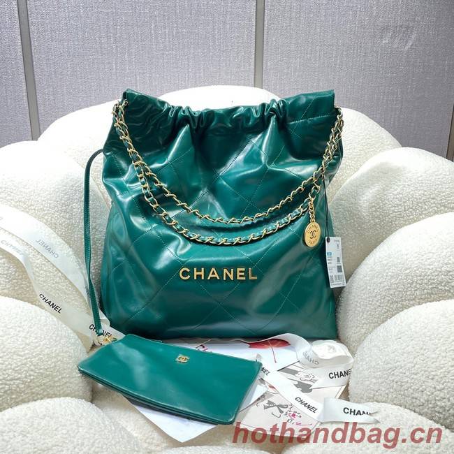 CHANEL 22 HANDBAG AS3262 green