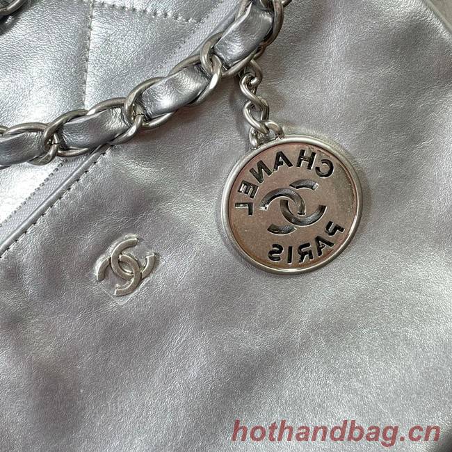 CHANEL 22 HANDBAG AS3262 silver